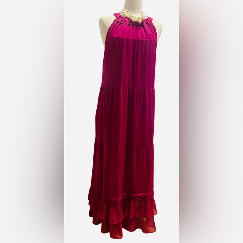 TRINHNOLOGY- Chic Fuchsia Maxi Dress
